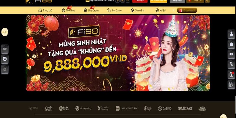 Khuyến mãi Fi88 tặng quà khủng đến 9.888k sinh nhật hội viên